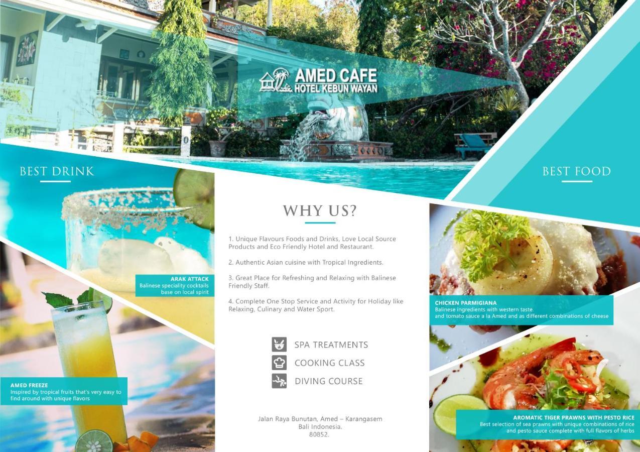 Amed Cafe & Hotel Kebun Wayan Ngoại thất bức ảnh